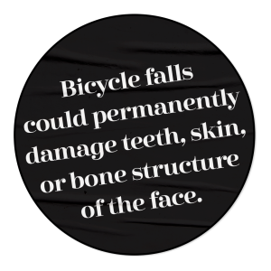 bicycle falls permanent damage