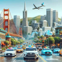 Rideshare App vehicles in San Francisco